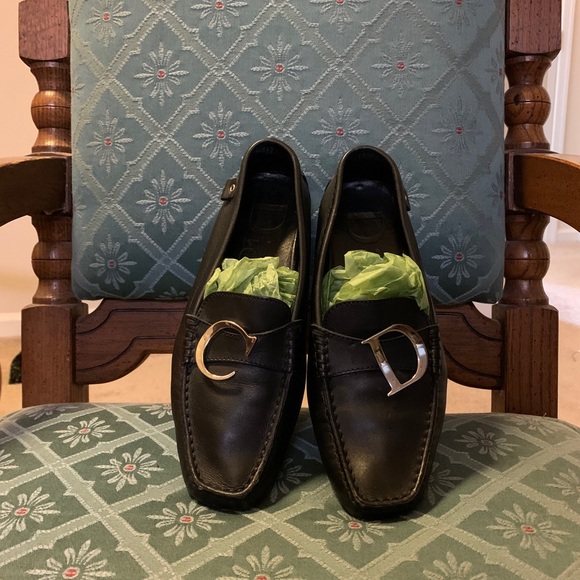 Christian Dior CD Hardware Leather Loafers - Picture 2 of 6
